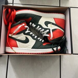 Nike High-Top Sneakers in Red, Green, and White